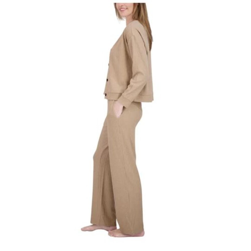 Live2Lounge Women's 3 Piece Textured Cable Knit Lounge Set - Picture 3 of 5